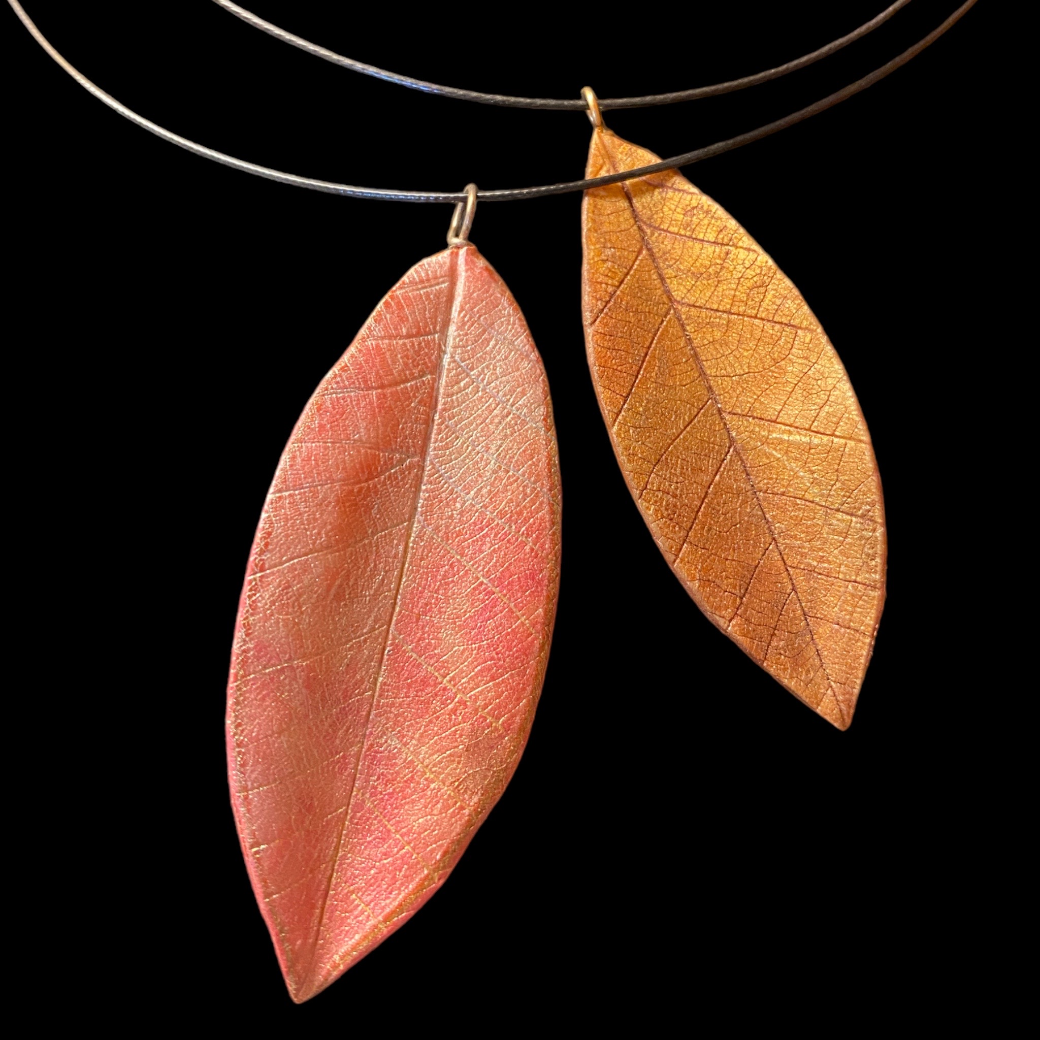 Ann Dillon Polymer Leaf Pendants