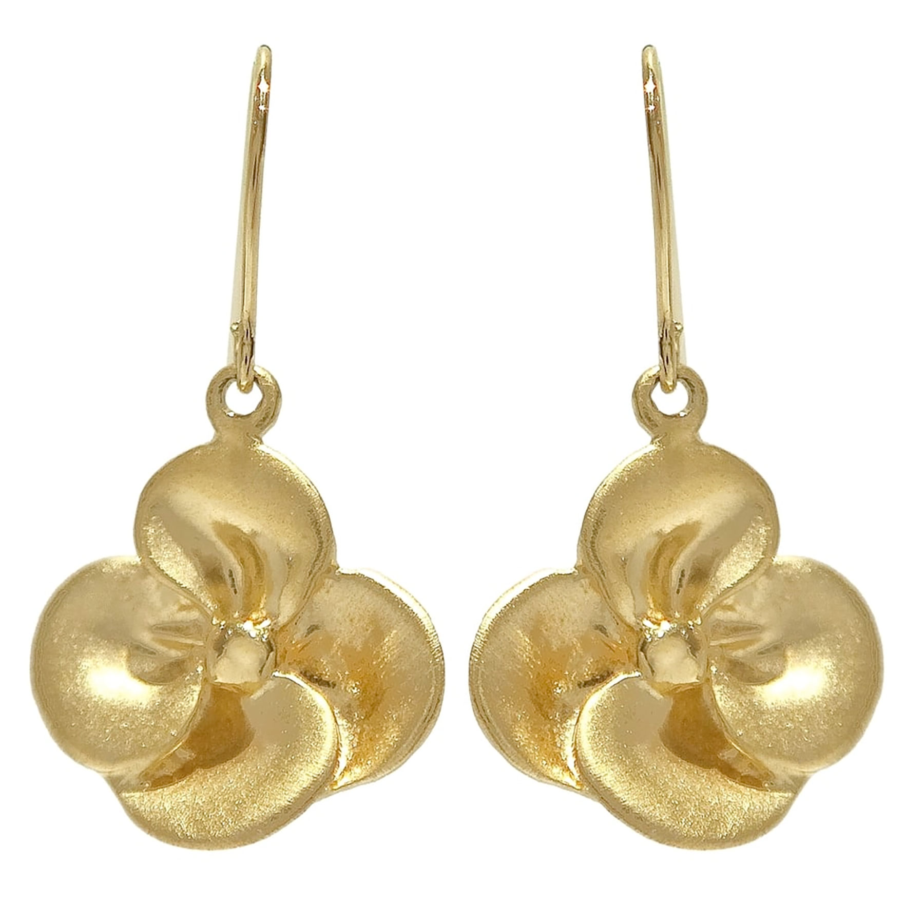 Betsy Frost Vermeil Pansy Earrings