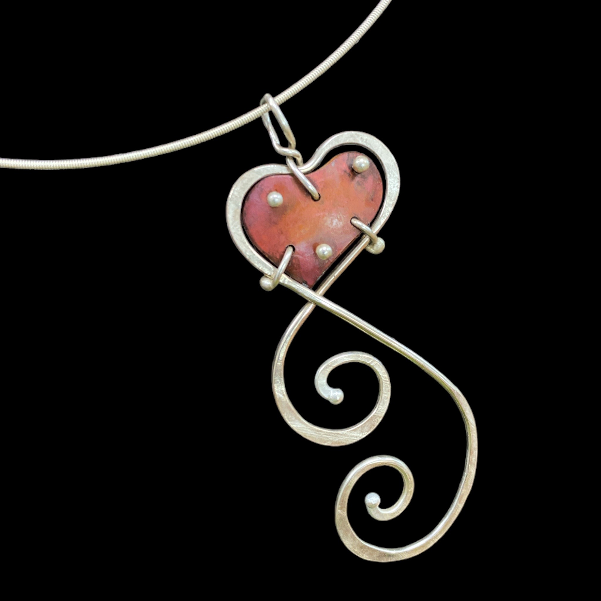 Julie Schmidt Stitch Heart Pendant