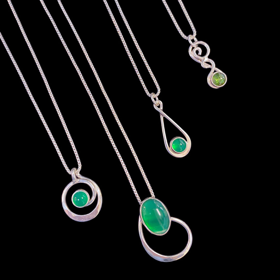 Ron Cravens Green Stone Necklaces