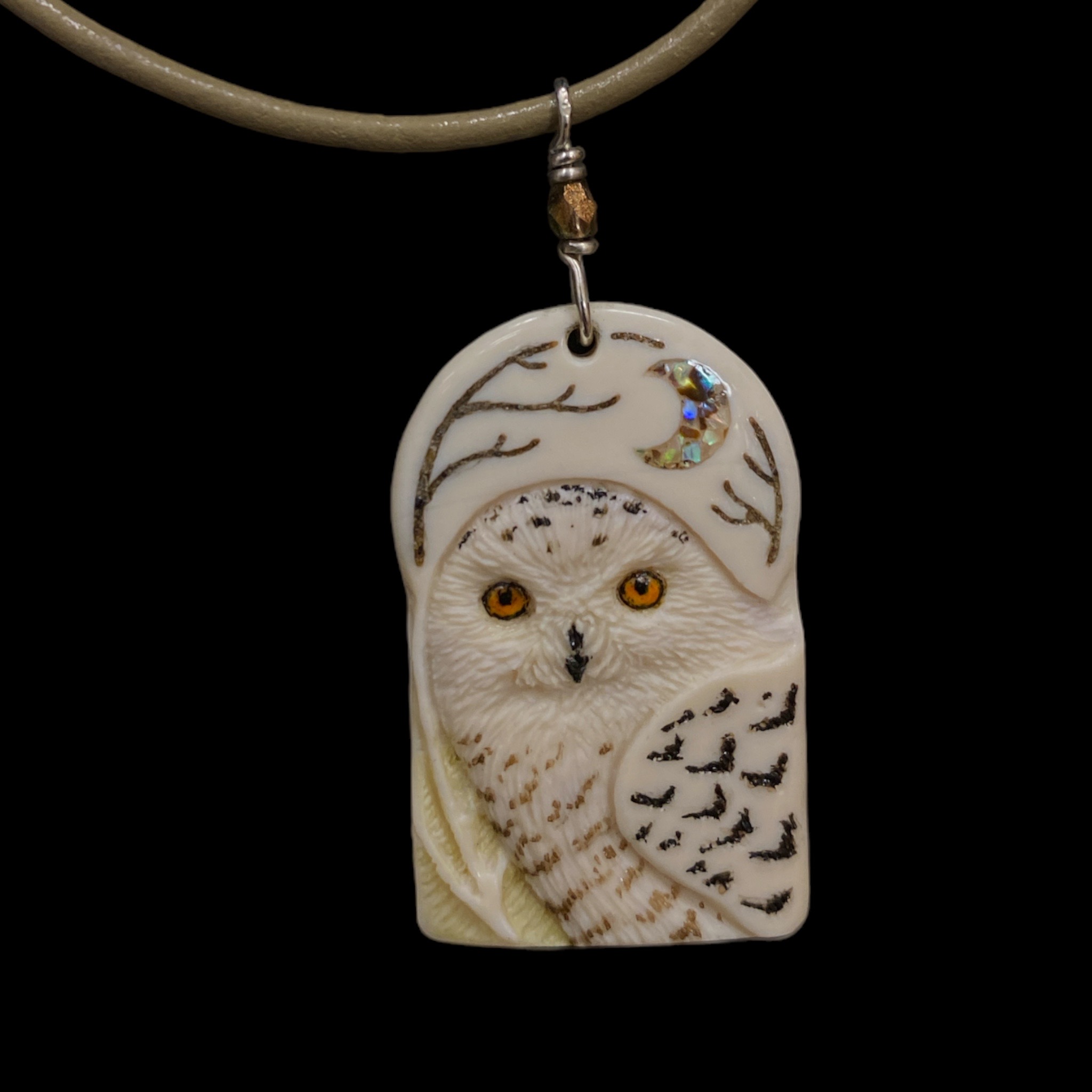 Terri Talas Snowy Owl Pendant