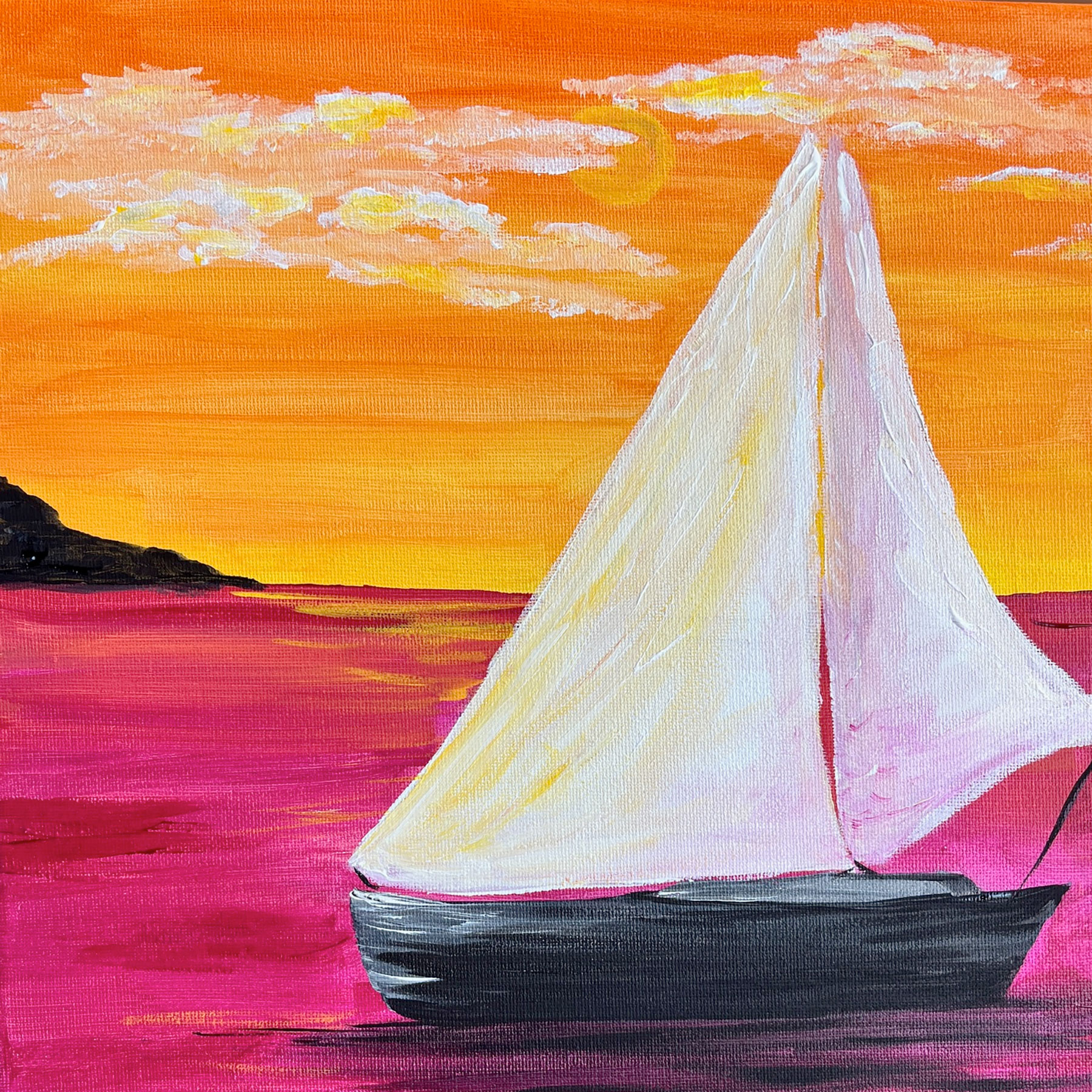 Sailboat Painting by Lyndsay Lang